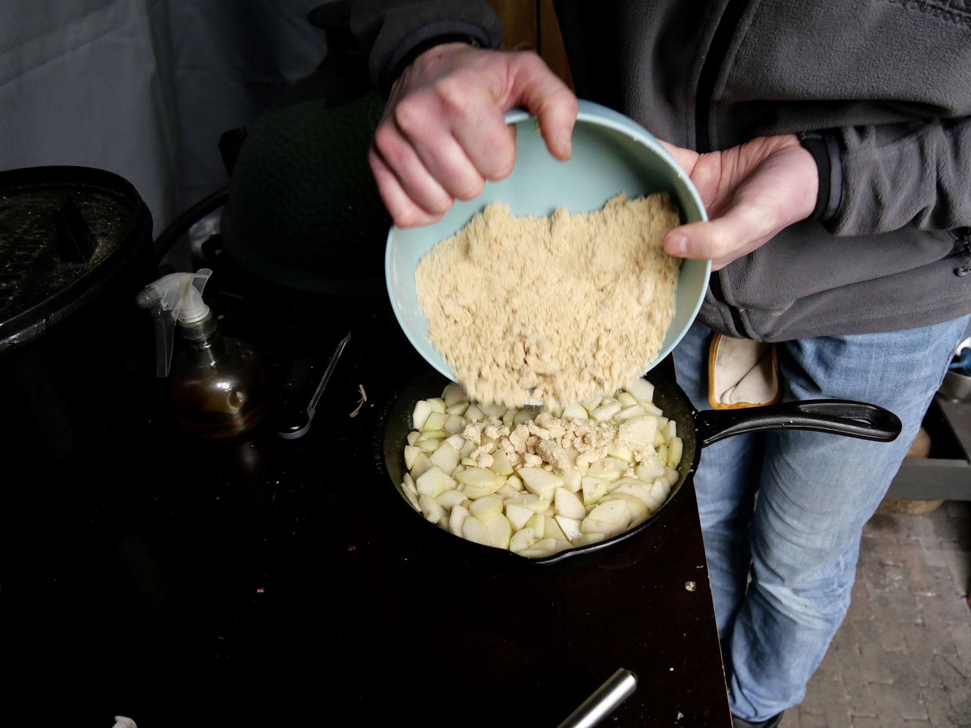 perencrumble gember big green egg kamado recept 06 - Perencrumble met gember
