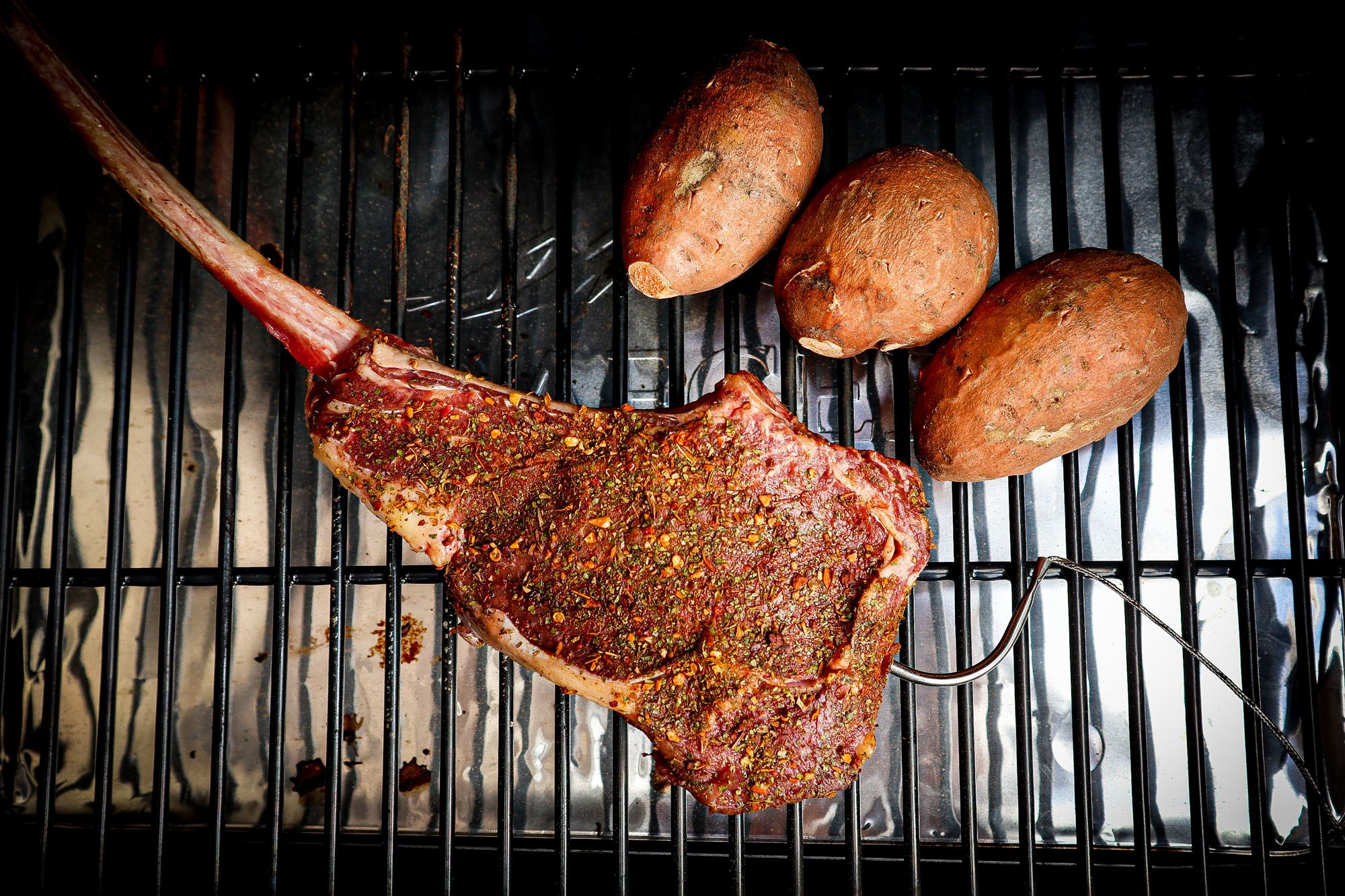 tomahawk citroen knoflook kamado big green egg 01 - Tomahawk steak met citroen knoflook mojo