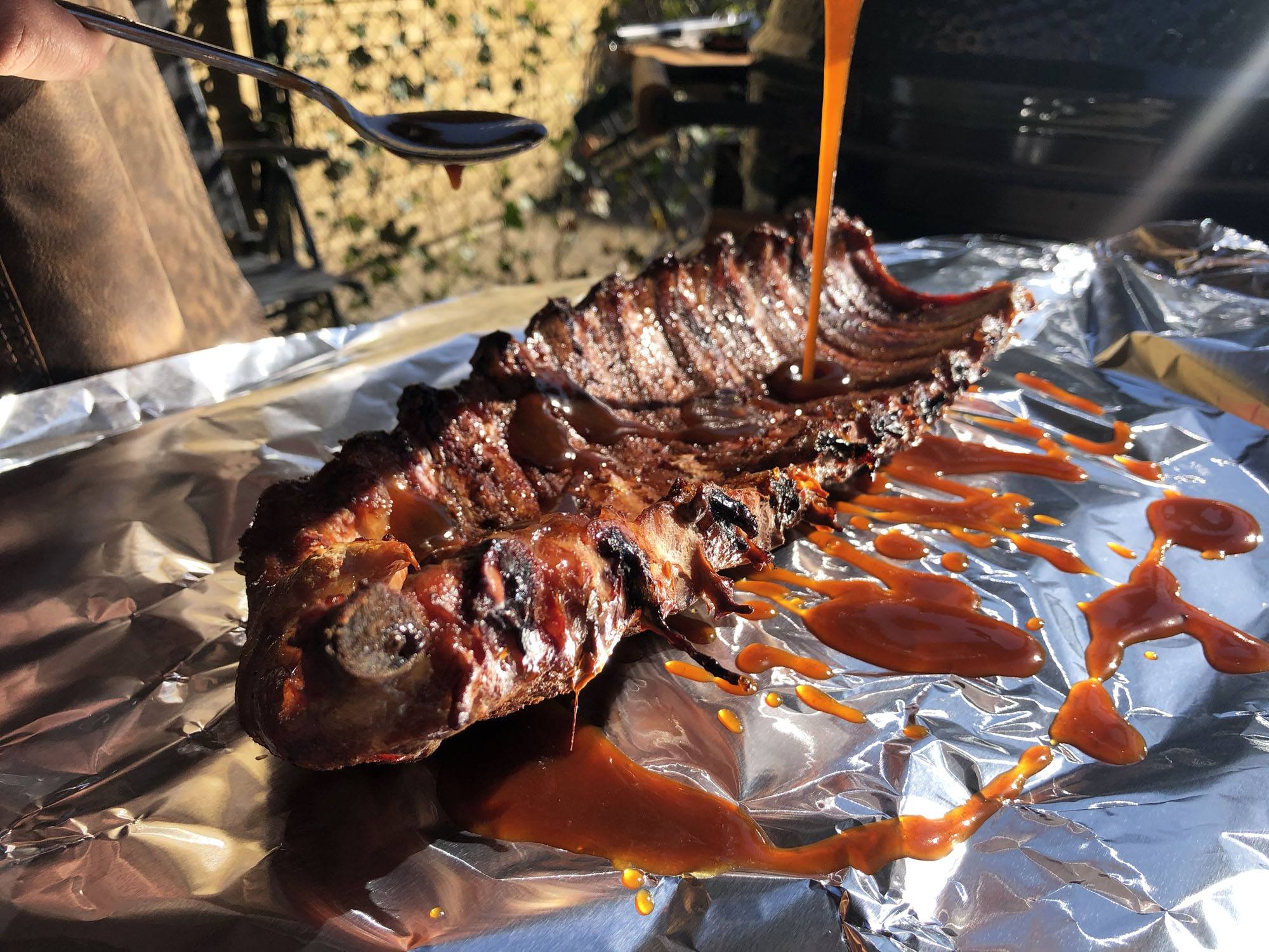 asian spareribs 321 kamado big green egg recept 04 - Sticky Asian Spareribs 3-2-1 methode