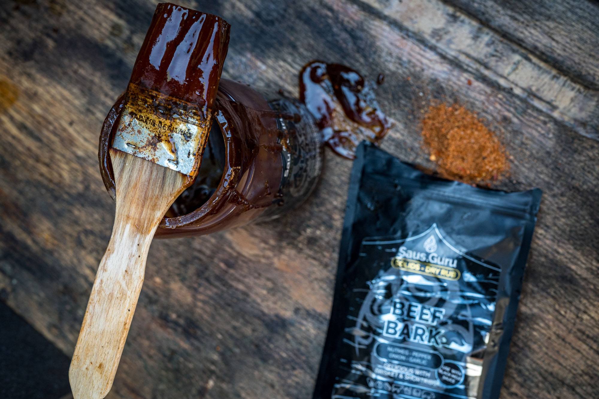 saus guru pitmaster kamado recept 99 - Black Mojo Brisket & Guilty pleasure breakfast