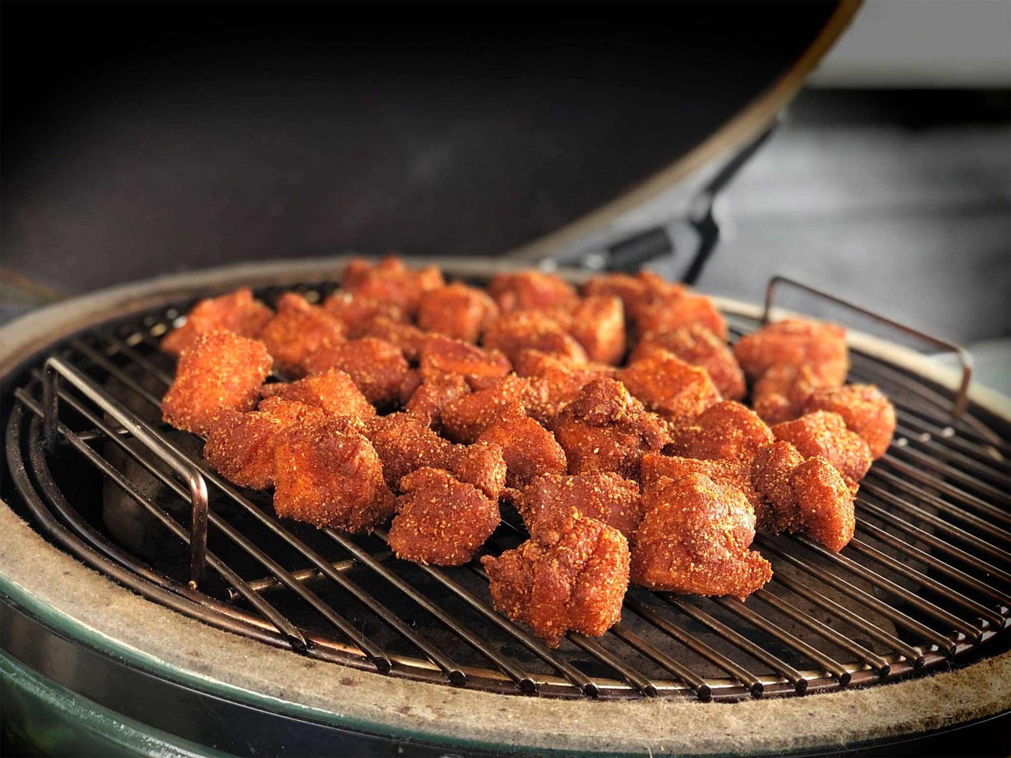 big green egg pork belly burnt ends004 - Pork belly burnt ends in tortilla cup