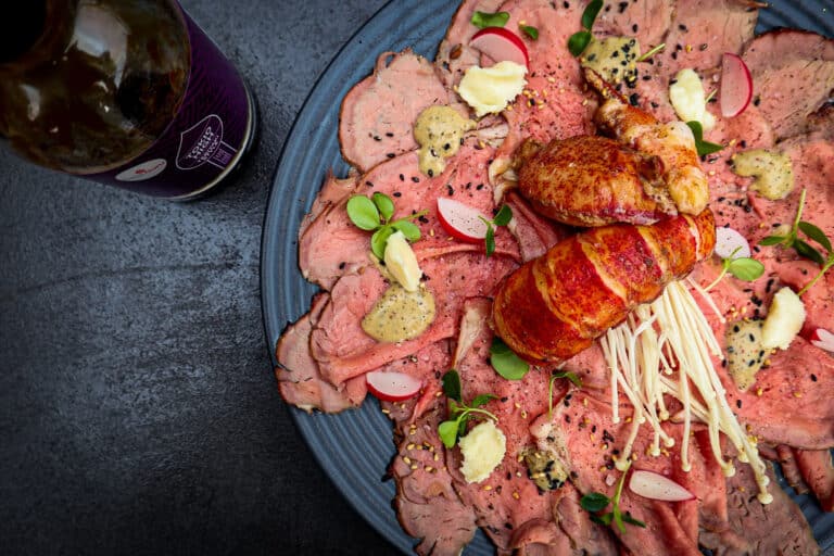 carpaccio met kreeft miso kamado recept 01 - Japanse carpaccio met kreeft en miso dip