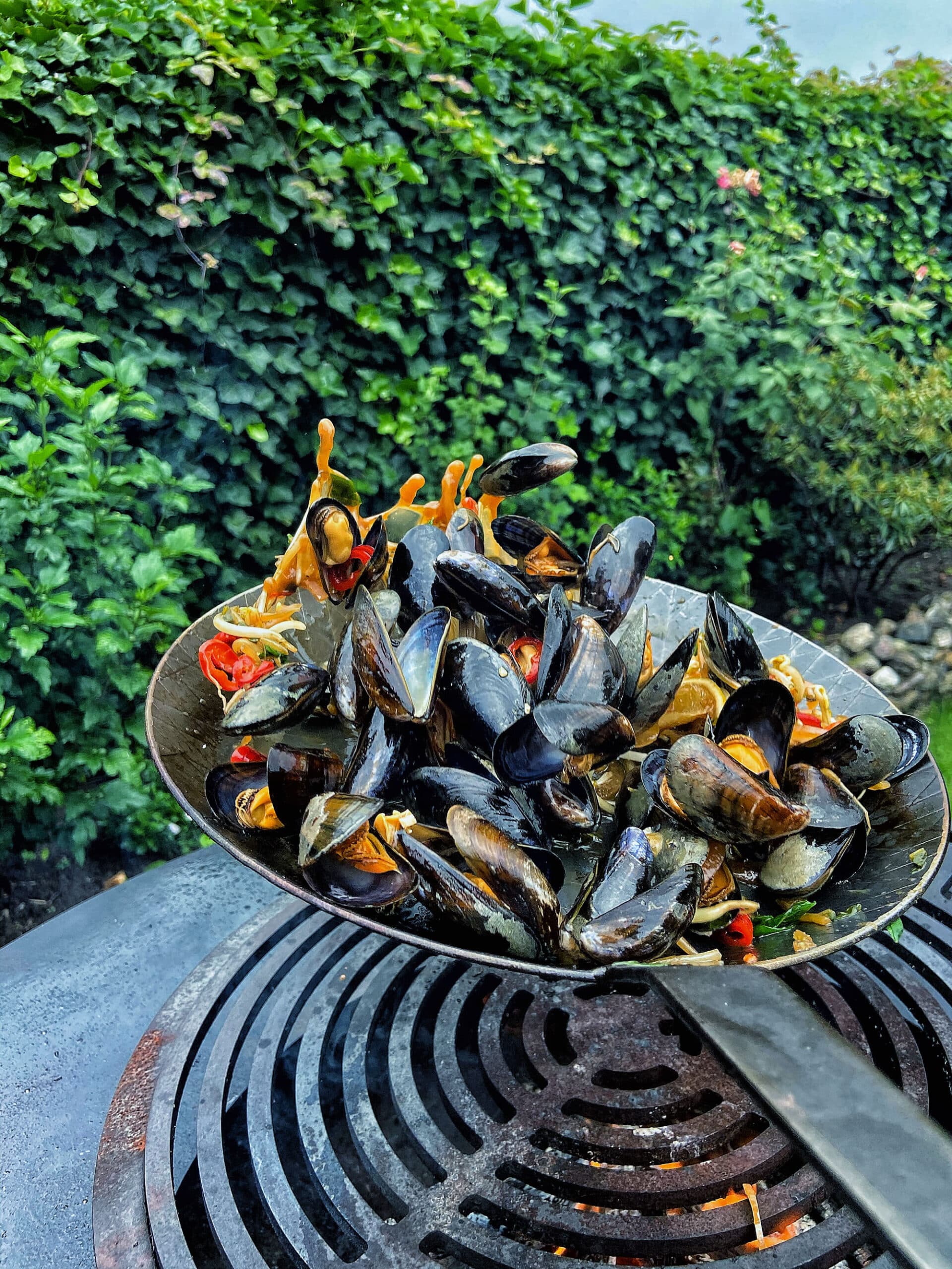 aziatische mosselen recept kamado bbq 09 scaled - Aziatische mosselen van het vuur