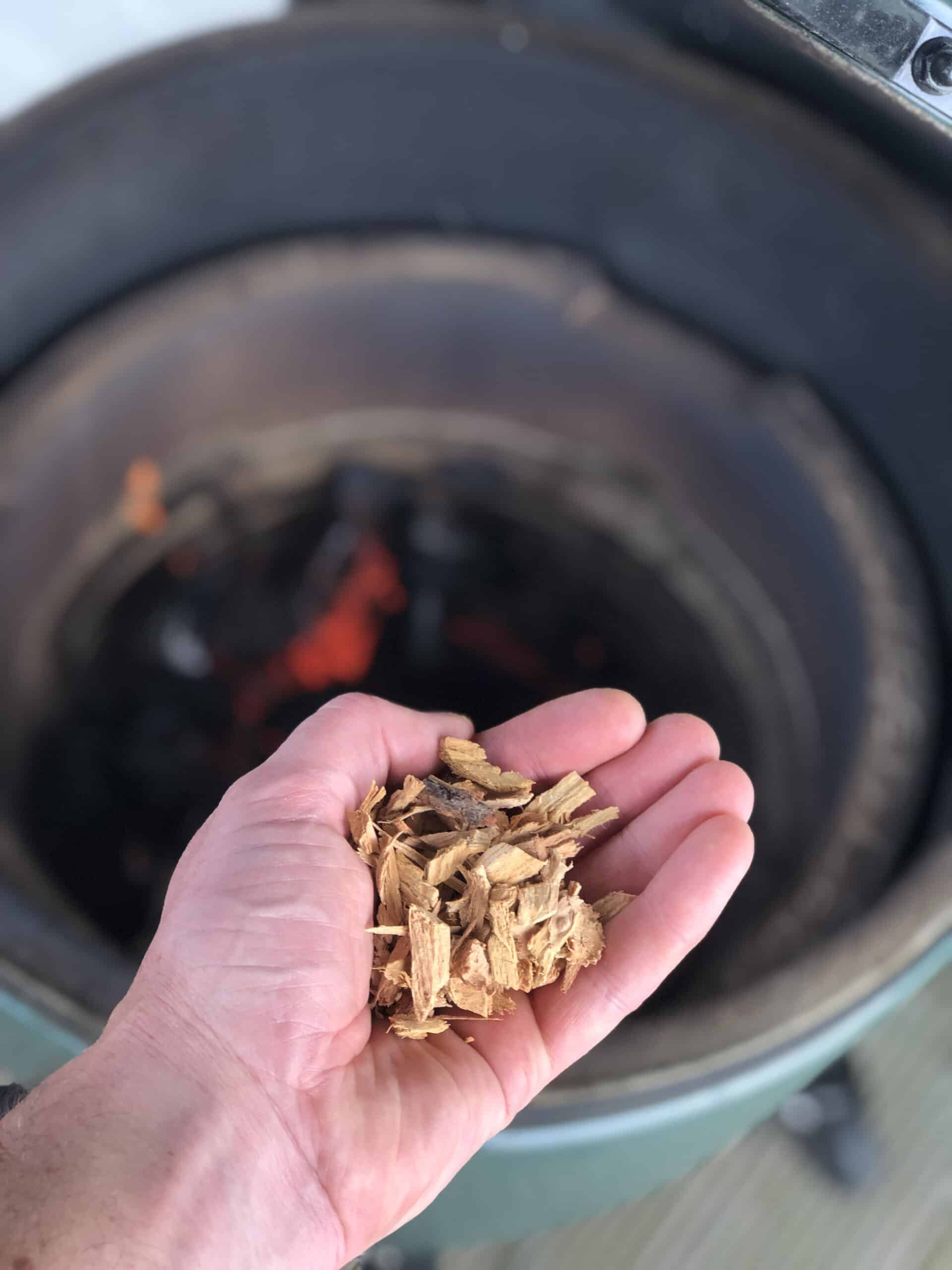 pulled chicken kamado green egg recept 04 scaled - Pulled chicken met gegrilde perzik