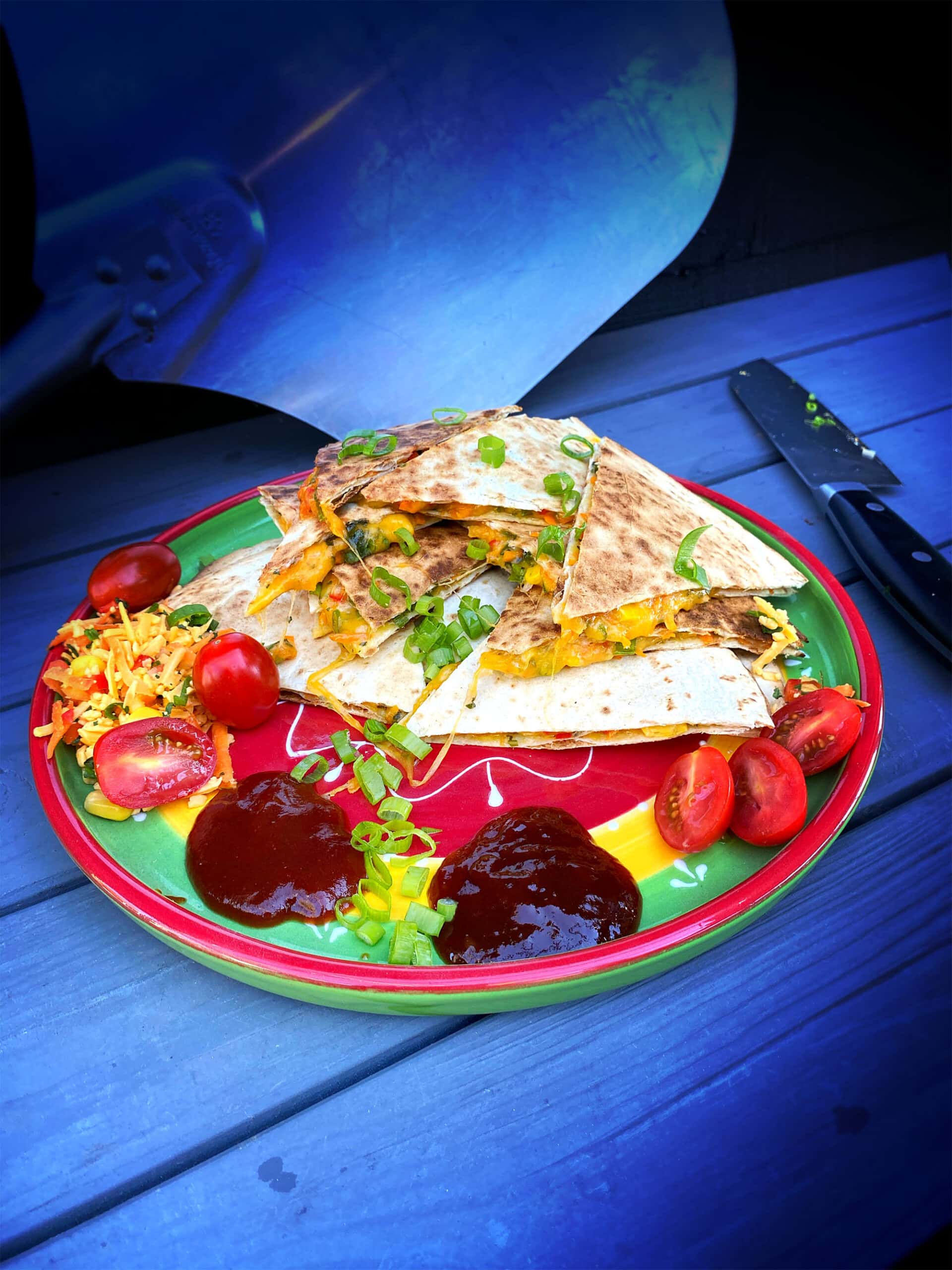 vegetatische quesadillas recept kamado bbq 05 scaled - Vegetarische quesadillas
