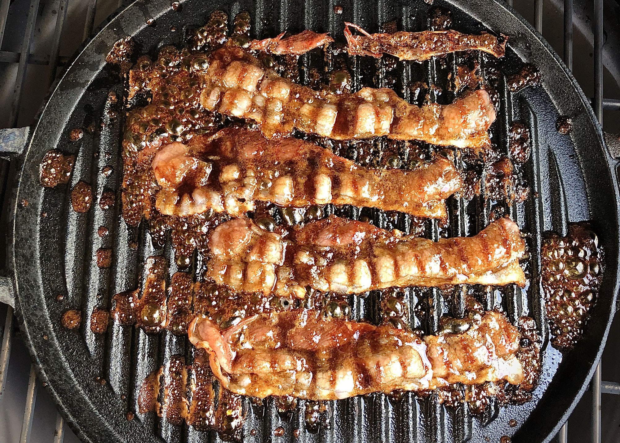 baked potato bacon bbq recept kamado green egg 04 - Baked Potato met Candied Bacon