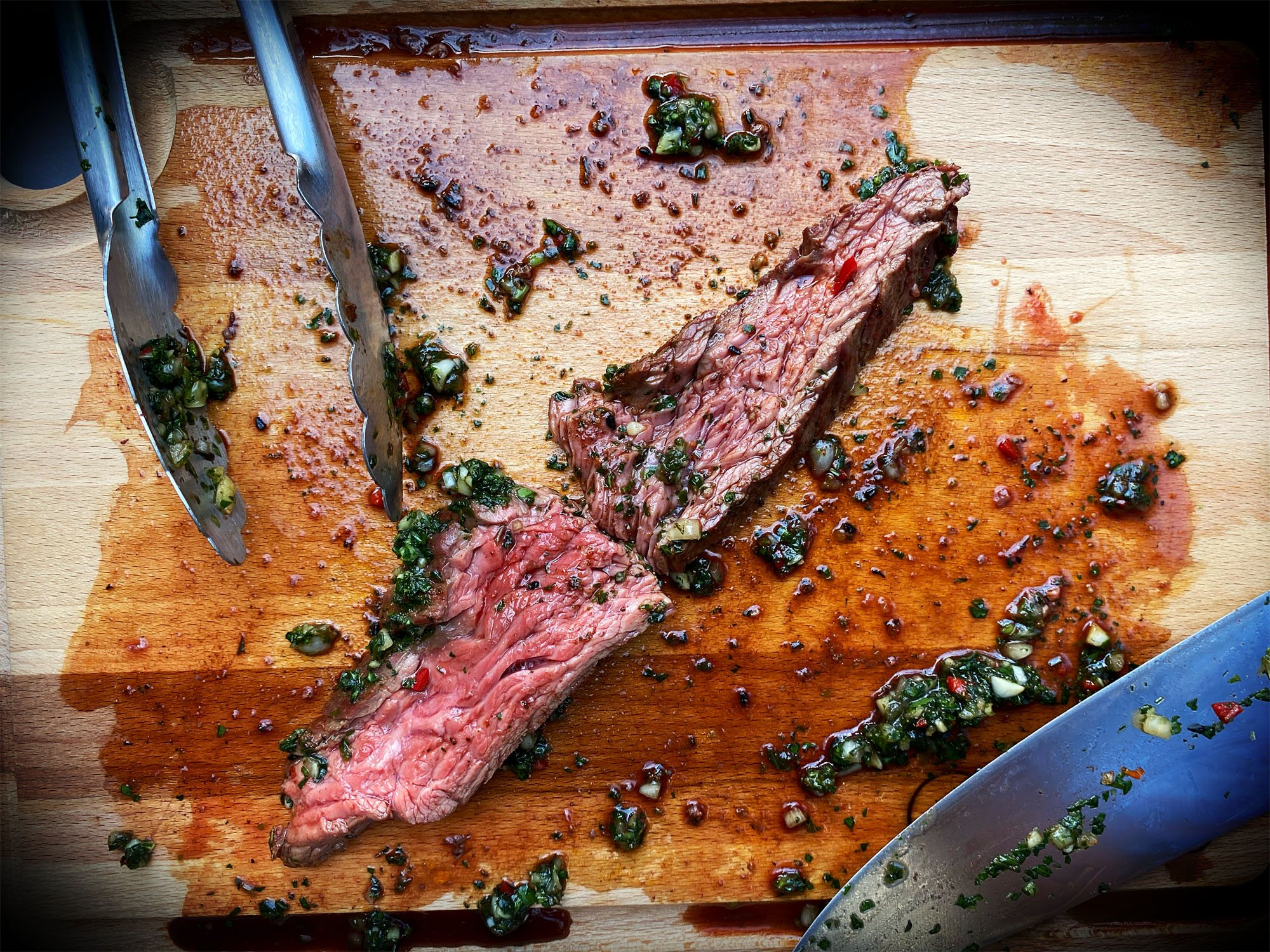 bavette chimichurri bbq recept kamado green egg04 - Bavette met chimichurri