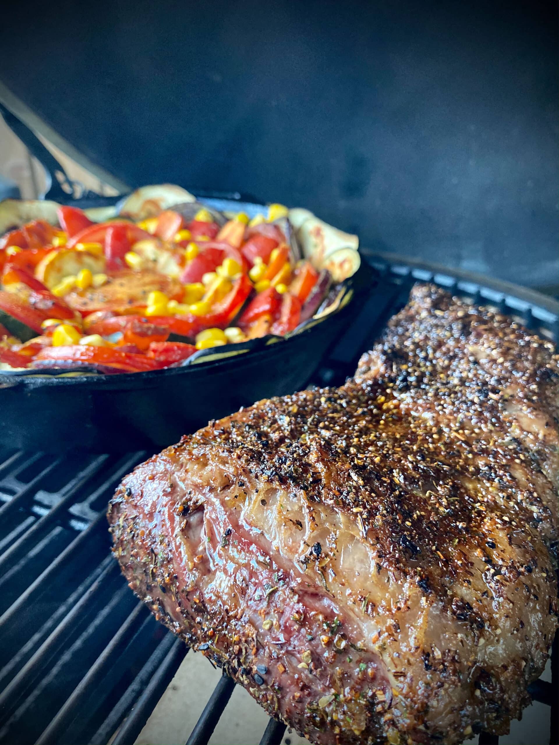 groenten skillet bbq recept kamado green egg 08 scaled - Groenten skillet