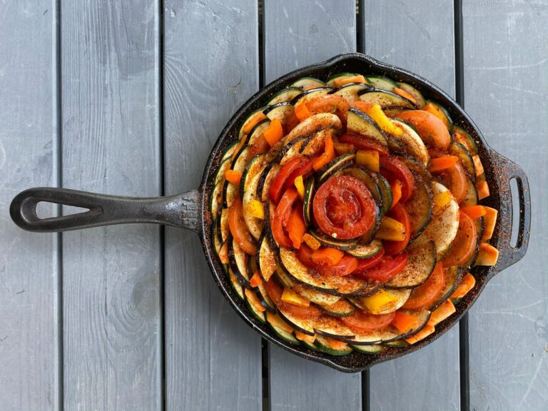 groenten skillet bbq recept kamado green egg 18 - Groenten skillet