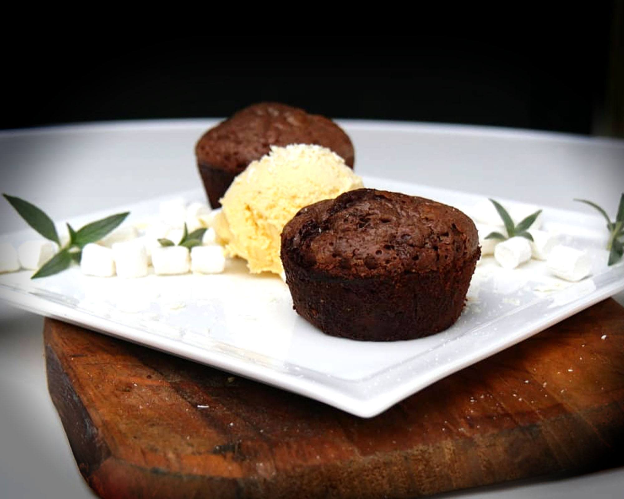 Chocolade lavacake big green egg kamado recept 02 - Chocolade BBQ muffin - Moelleux au chocolate
