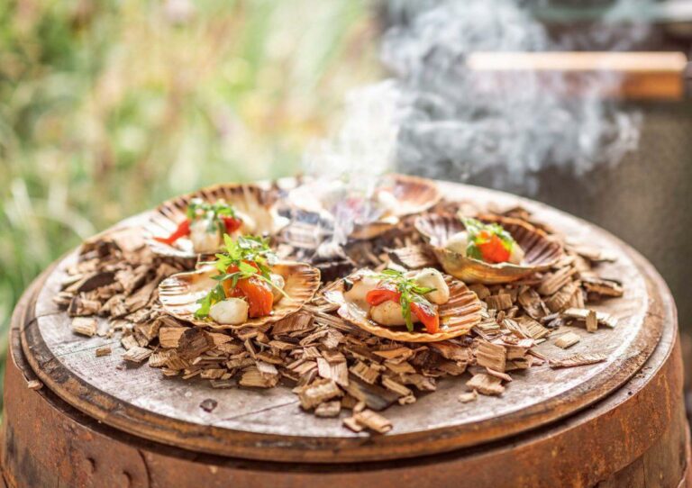 Gerookte coquilles met mozzarella en gepofte paprika 1200x847 1 - Gerookte coquilles met mozzarella en gepofte paprika