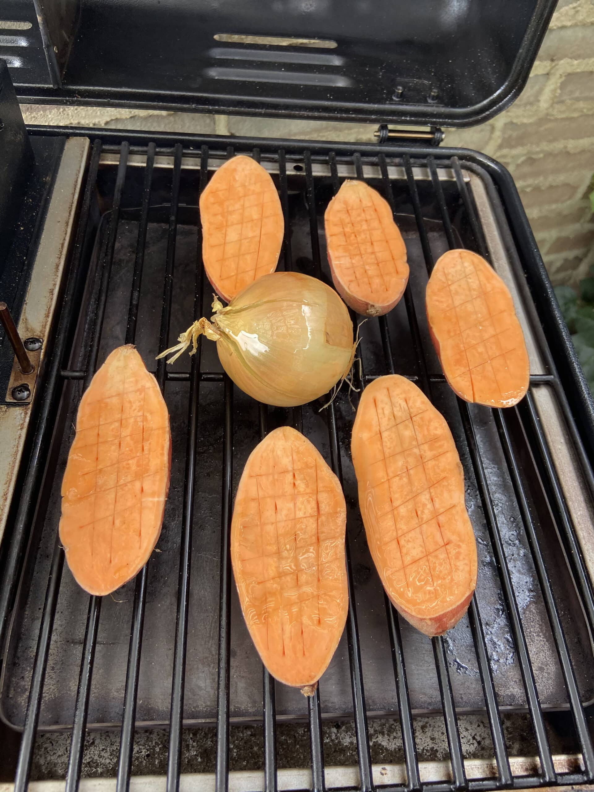 aardappel stampot iberico recept kamado green egg 04 scaled - Zoete aardappel stamppot met iberico braadworstjes