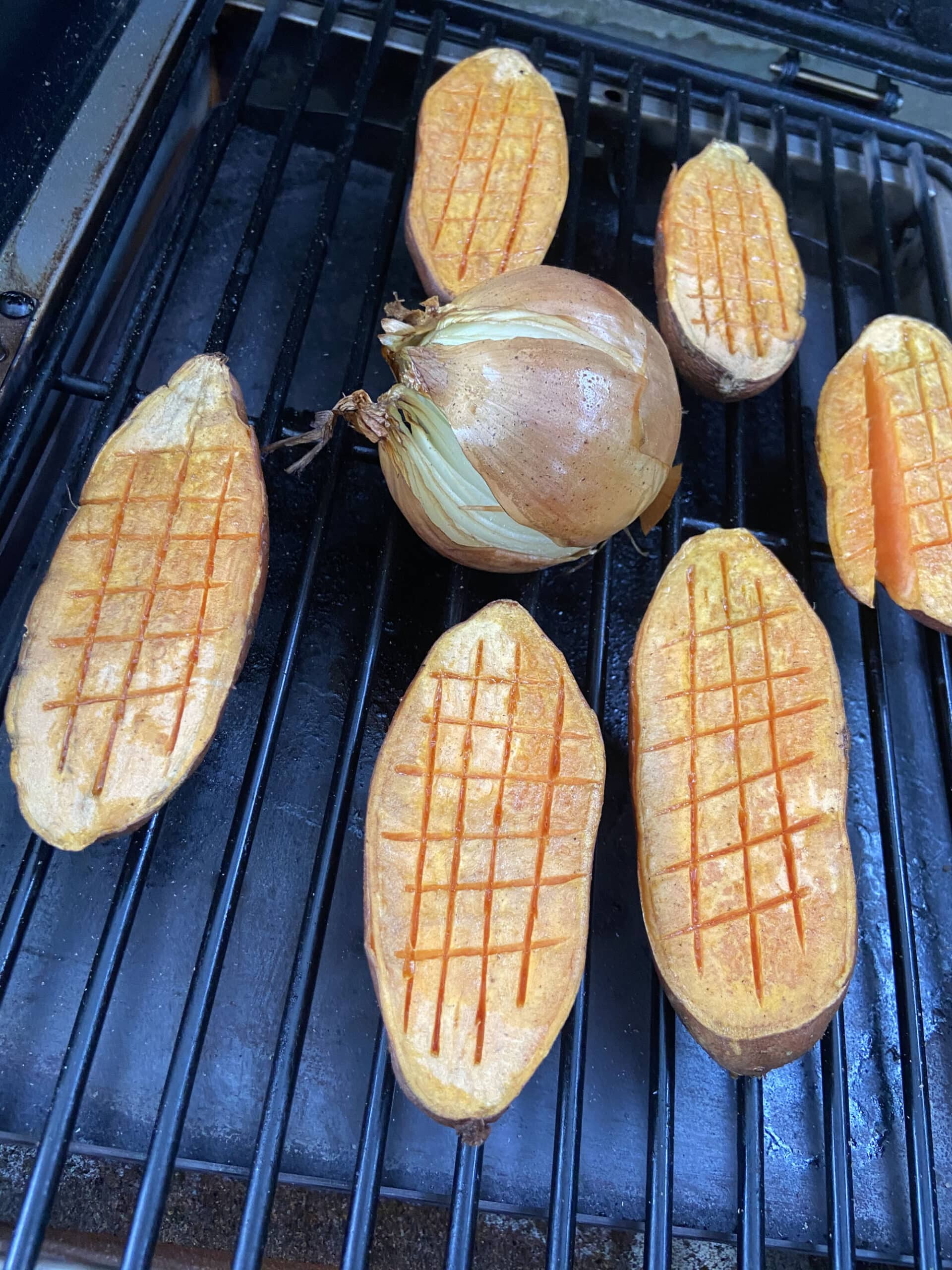 aardappel stampot iberico recept kamado green egg 05 scaled - Zoete aardappel stamppot met iberico braadworstjes