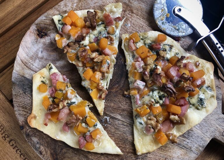 Eindproduct flammkuchen - Indian Summer Flammkuchen