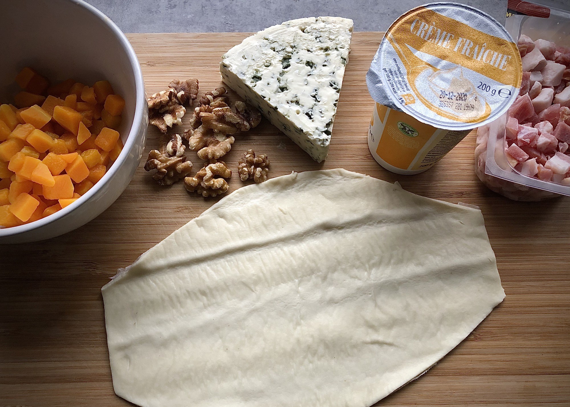 Ingredienten flammkuchen - Indian Summer Flammkuchen