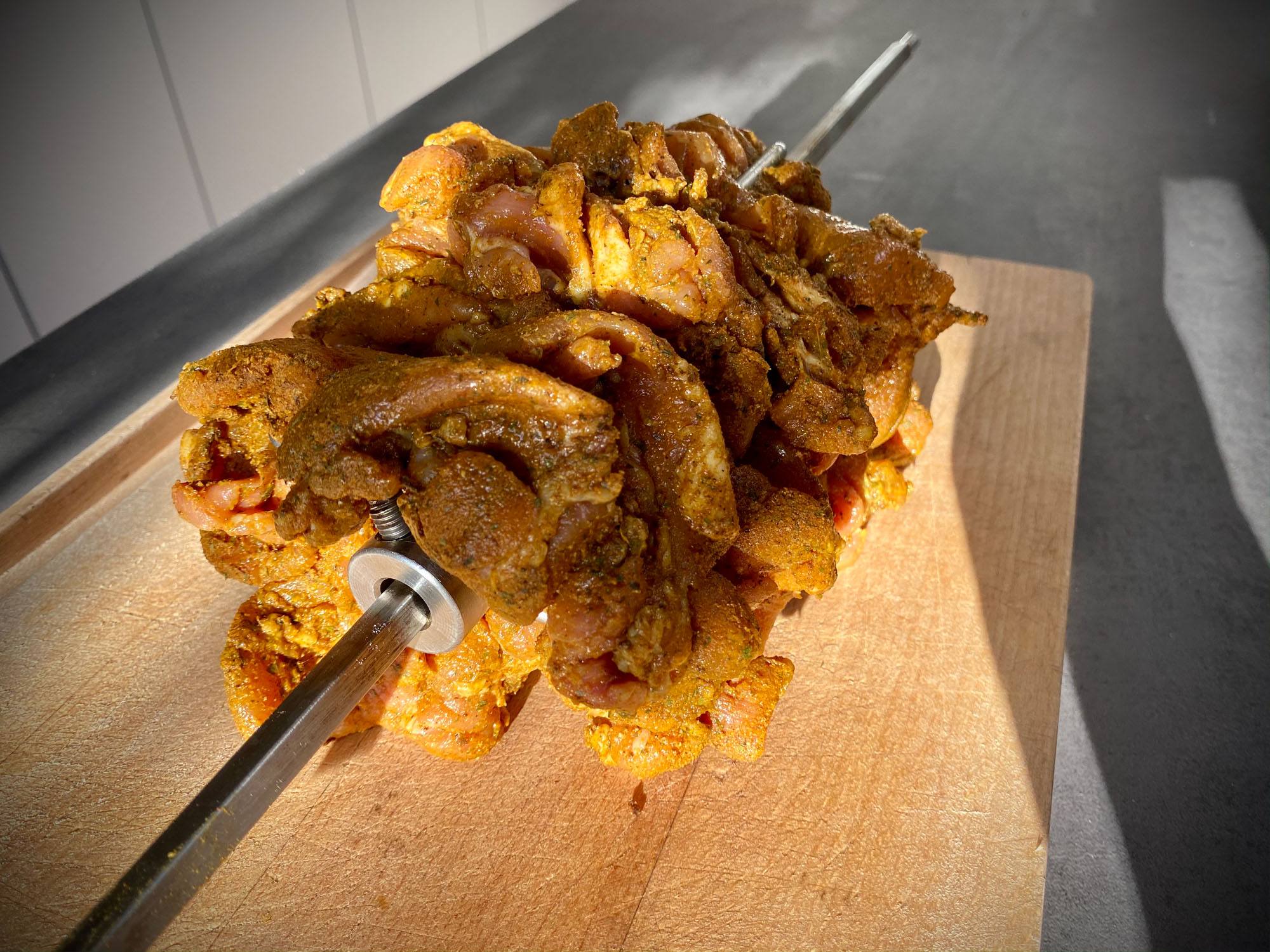 kip shoarma spit kamado bbq recept egg 11 - Kip shoarma van het spit