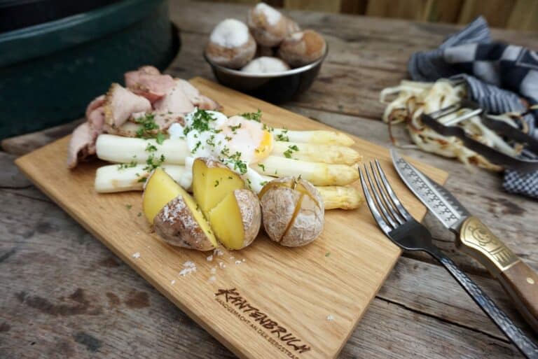 asperges bbq big green egg kamado recept 01 - Asperges, het witte goud van de BBQ