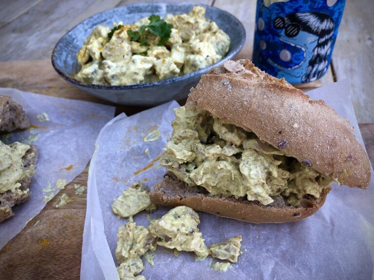 kamado recept green egg Kipkerrie eindproduct - Barbecue Kip Kerrie