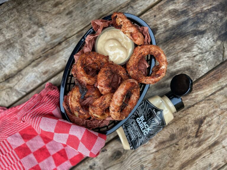 triple bacon jam onion rings pimentos recept kamado green egg 02 - Triple bacon: jam, oinon rings en pimentos bacon