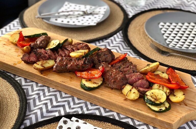 big green egg recept sukade chimichurri2 - Rosé gegrilde sukade, flat iron steak, op de kamado