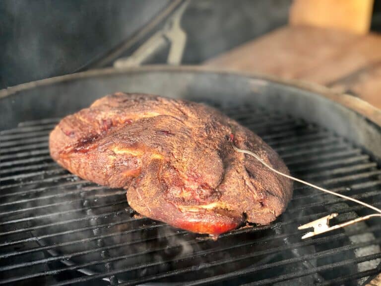big green egg recept pulled pork koolsla ingelegde groenten gepofte aardappel3 - Pulled pork met koolsalade, ingelegde groenten en gepofte aardappel