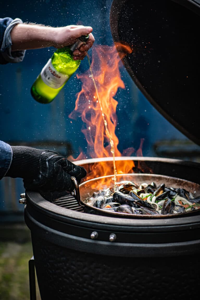mosselen venkel zeekraal tomaat recept kamado bbq green egg - Gerookte mosselen met venkel, tomaat en zeekraal