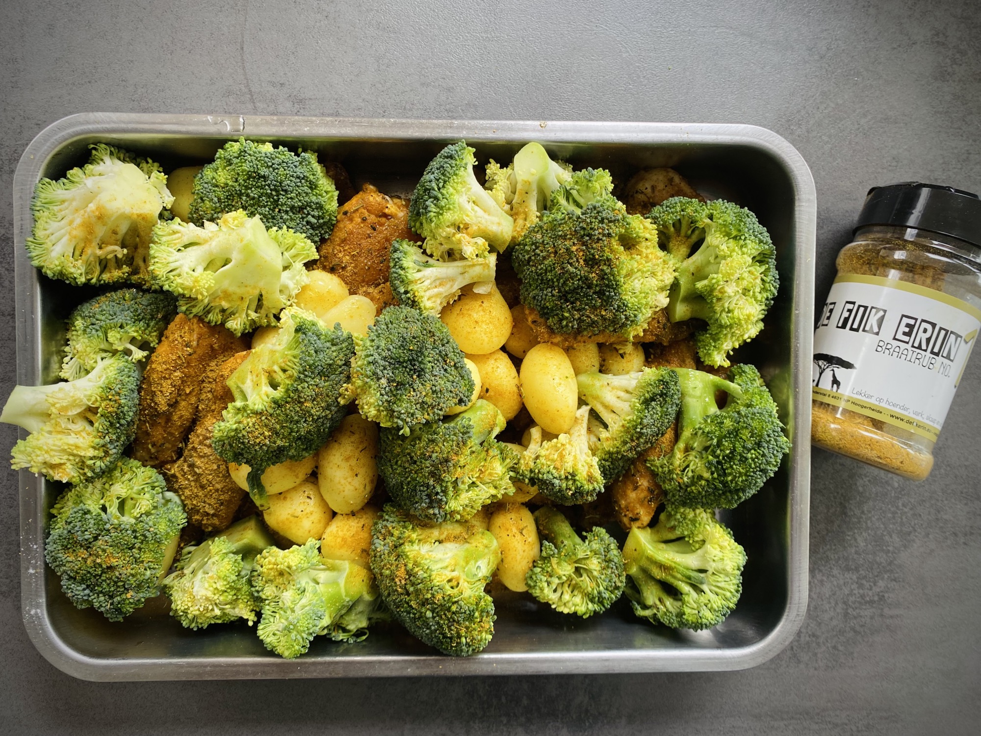 Aardappelen Groente Vlees van het spit - Aardappelen, Groente, Vlees van het spit