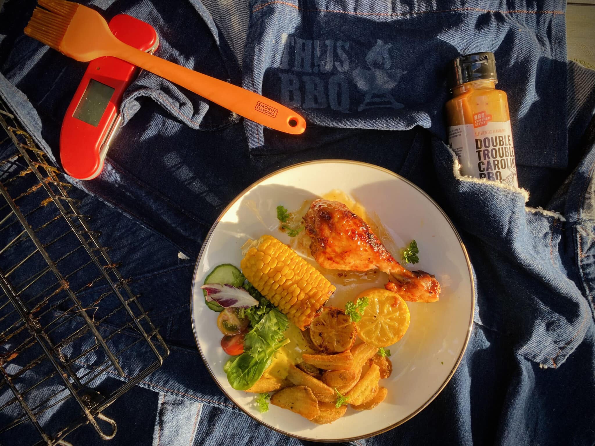 mais honey sticky chicken bbq recept 14 scaled - Maïs met honey sticky chicken uit de flat rack rotisserie