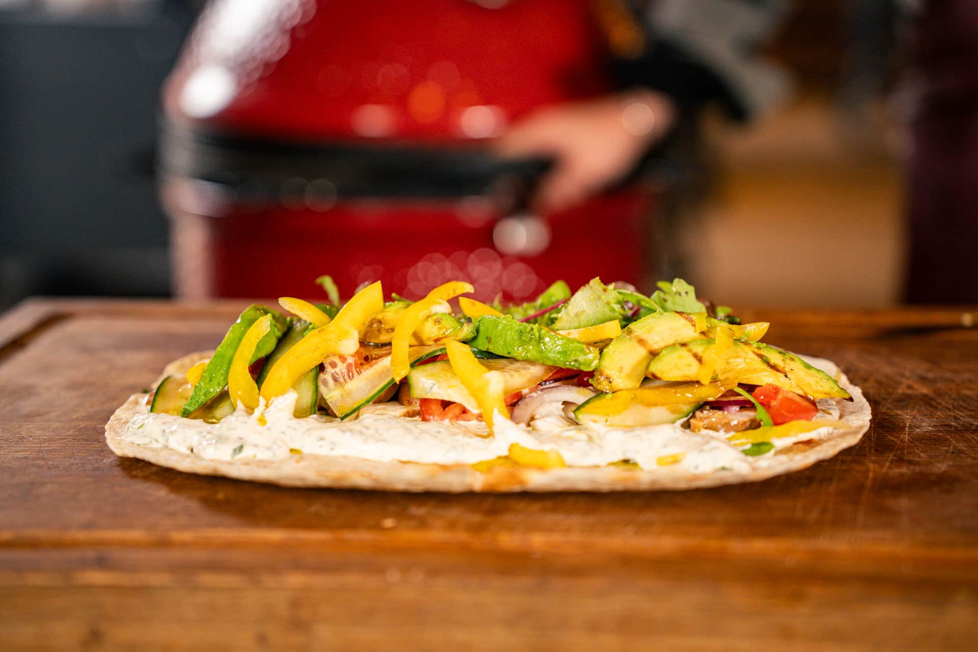 Januari BBQ challenge garnituren 10 - Wrap gerookte kip